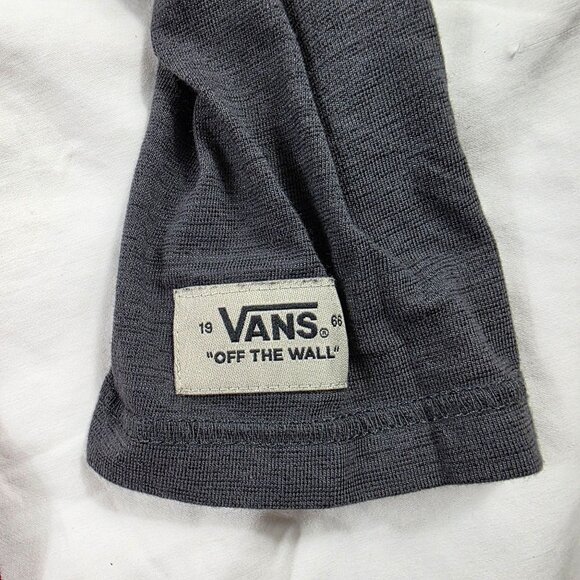 Vans Two Tone Mens XL Gray Red Lightweight Hooded Long Sleeve Shirt Winter Warm - Picture 3 of 10